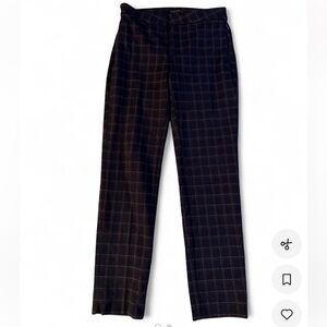 Banana Republic Navy Plaid Trousers